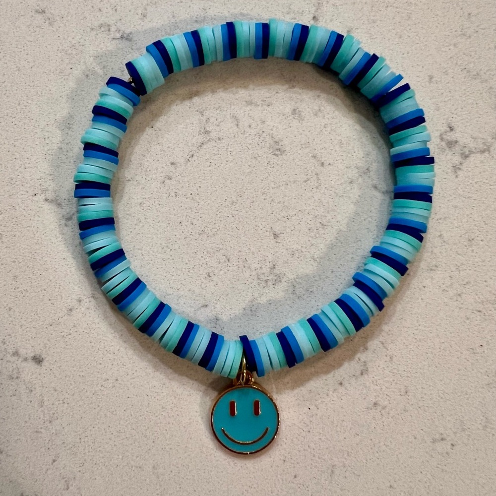 Handmade clay bead bracelet.